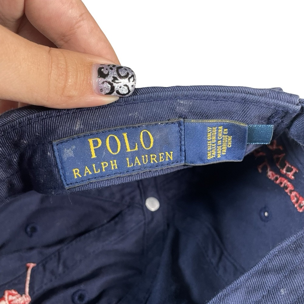 Polo Ralph Lauren Cap Hat Big Pony Blue Fade Twill Logo Y2K Retro Dad #3 - Picture 7 of 7